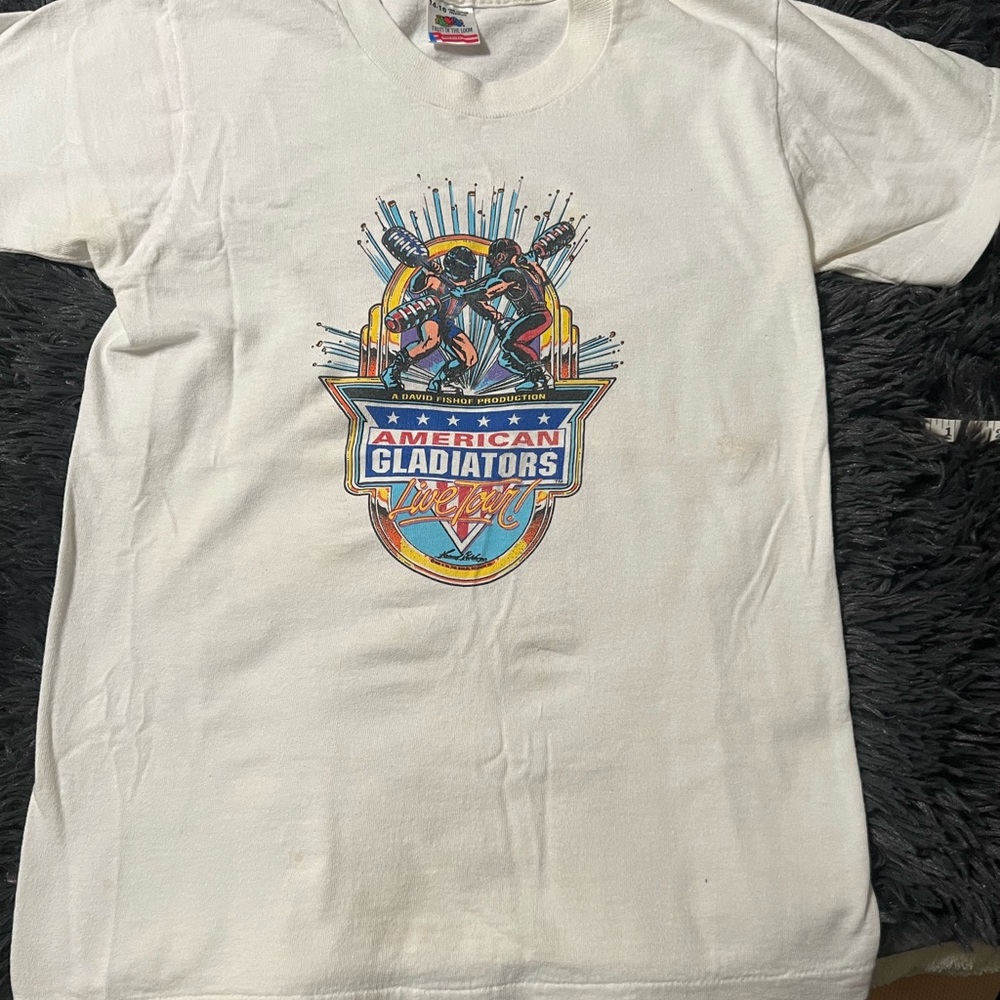 Vintage 90’s “American Gladiator Live Tour” shirt kids size 14/16